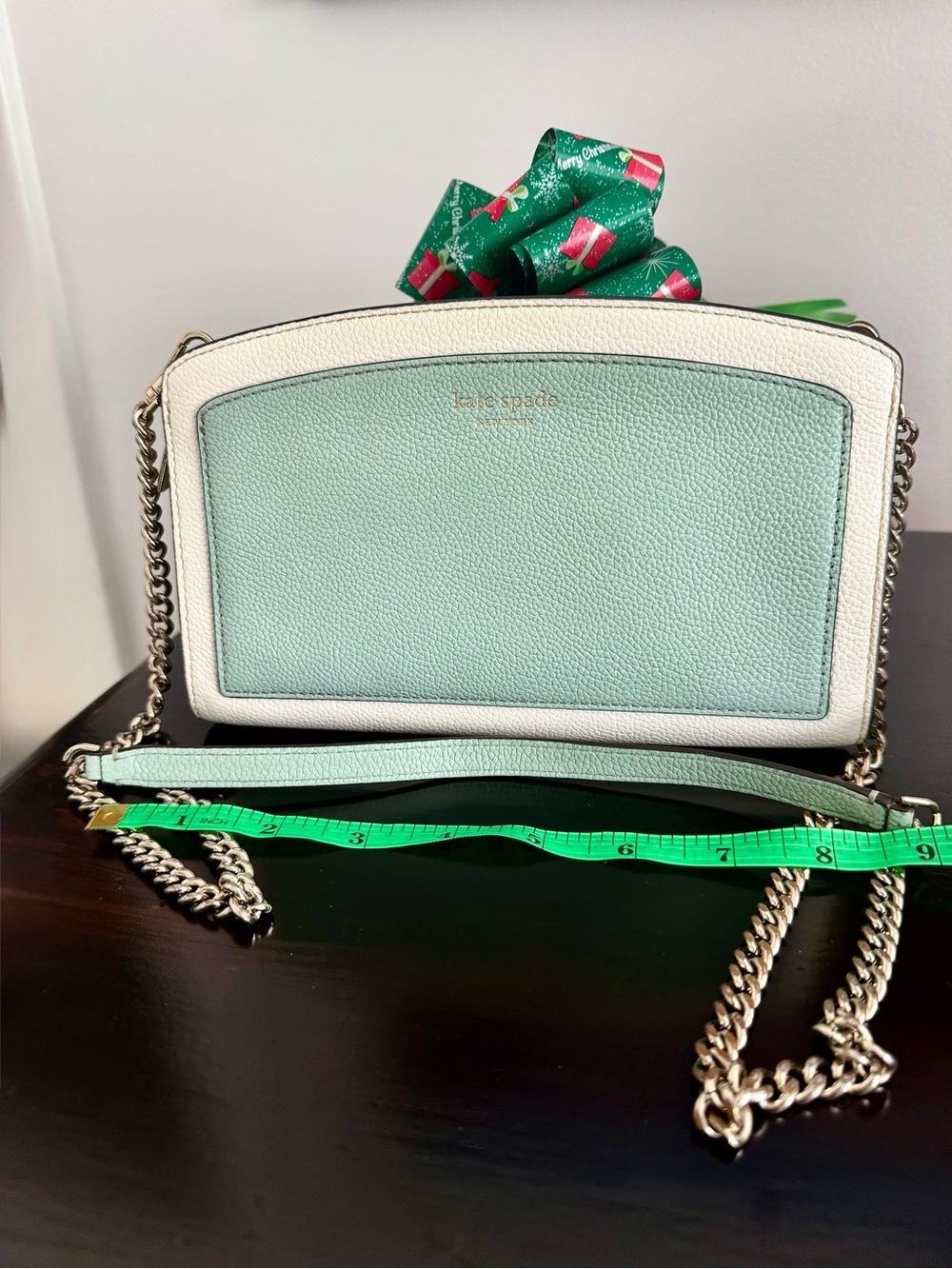 Kate Spade Light Blue Cream Margaux Convertible Crossbody Clutch Bag